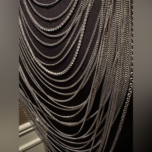 Aldo Elegant Silver Multi-Layer Necklace - Picture 6 of 8